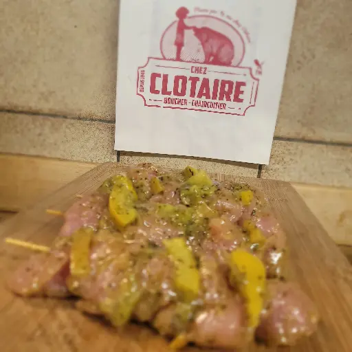 Mini Brochette de Volaille au citron confit
